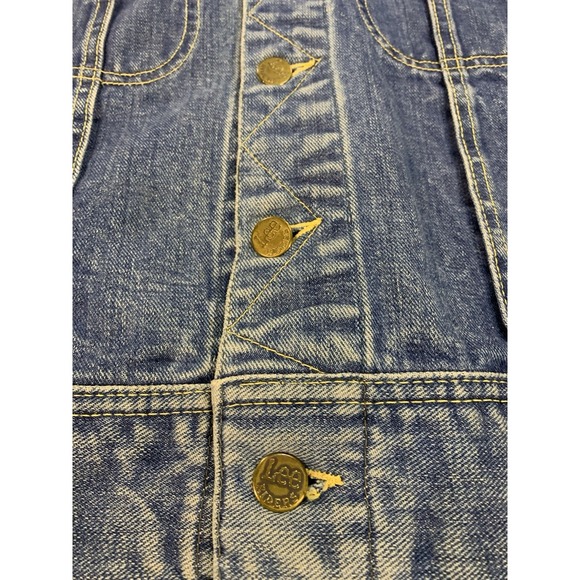 VTG 60's Lee 101-J SANFORIZED UNION MADE Denim Jacket Light Wash 40 R - Picture 4 of 12